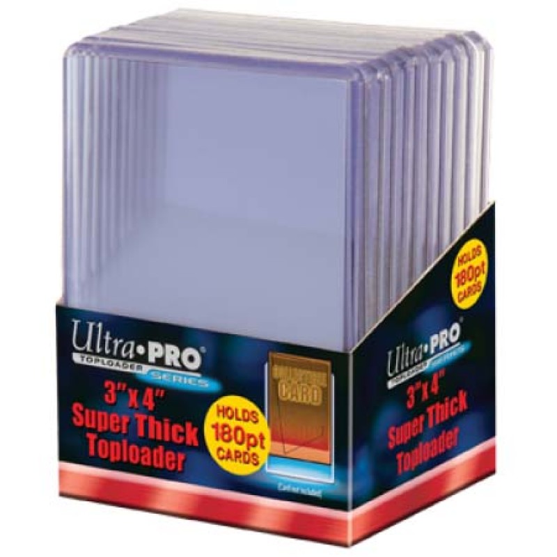 Ultra PRO 3" x 4" Super Thick 180pt Toploader, 10/Pack